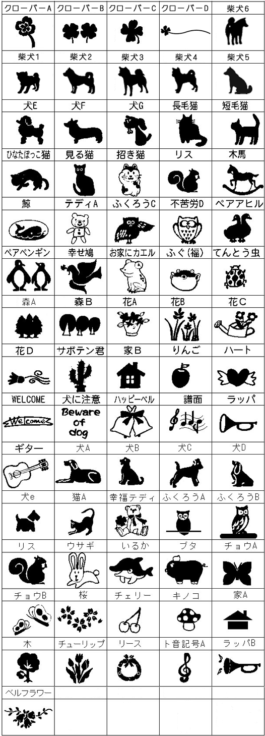 ワンポイント集 表札に入れられるワンポイントイラスト集に黒柴を追加しました 表札製造販売 表札ショップ陶板アート