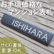 【九谷焼彫り文字陶器表札】S14モダン サイズ：約40×210×7mm　